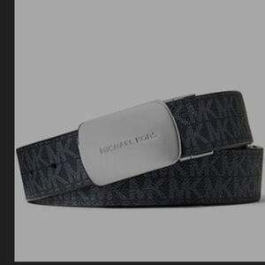 Michael Kors Blue Belt with Silver Buckle